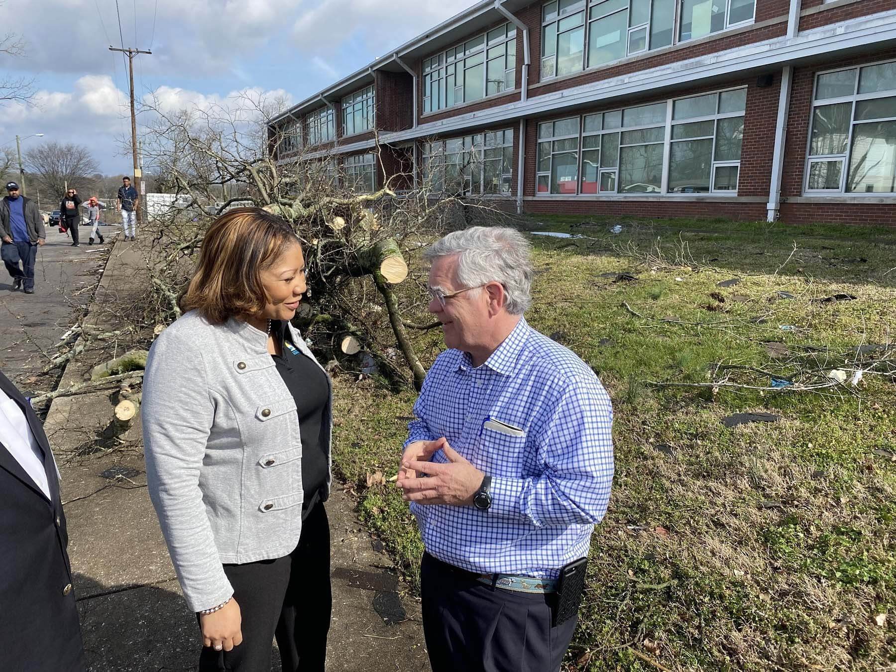 Dr. Adrienne Battle and Mayor John Cooper