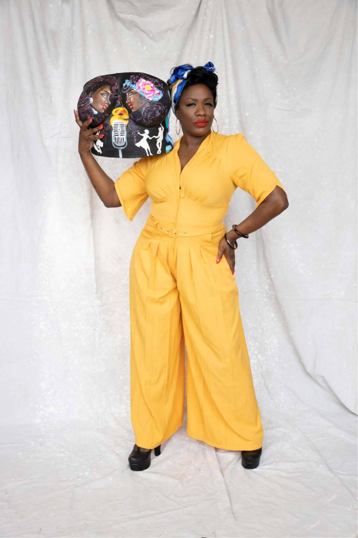 Tanya Trotter with her cast painted by Elisheba Israel Mrozik. Tanya Trotter with her cast painted by Elisheba Israel Mrozik.