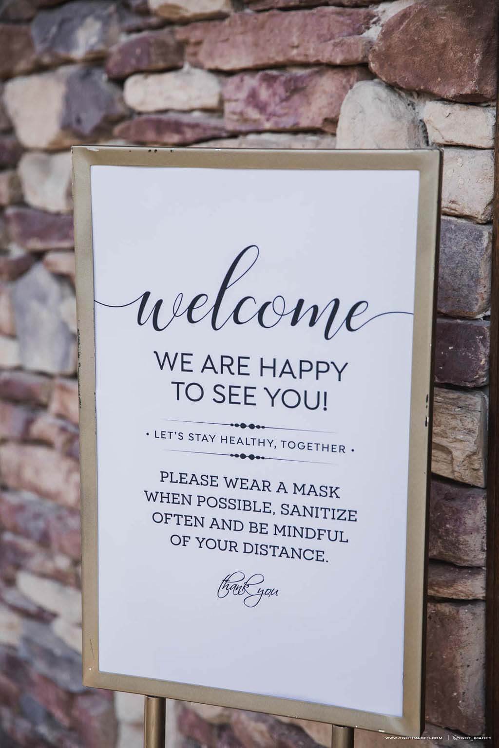 A welcome sign fit for 2020! A welcome sign at a Birmingham wedding