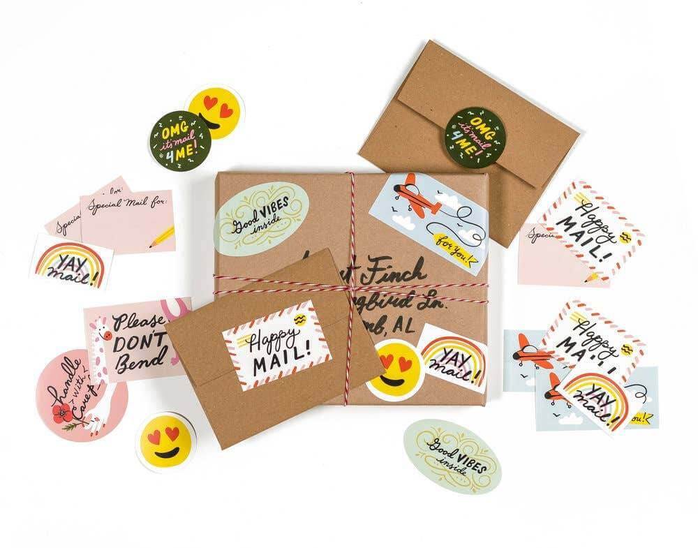 Primp Your Packages sticker set, $9, from The Golden Slipper | The Golden Slipper Variety of stickers for decorating packages
