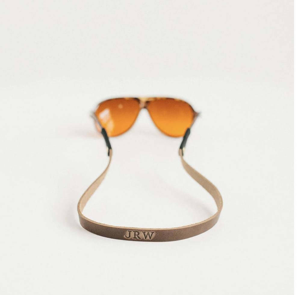 Clayton & Crume's monogrammed sunglass straps were last year's SB Shop top-seller for him. Find them for $40 here. Monogrammed leather sunglass strap