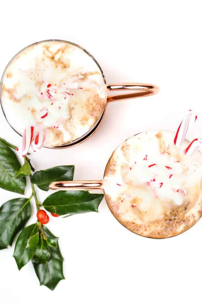 What's more festive than peppermint hot chocolate? Image: Feast + West Peppermint Hot Chocolate