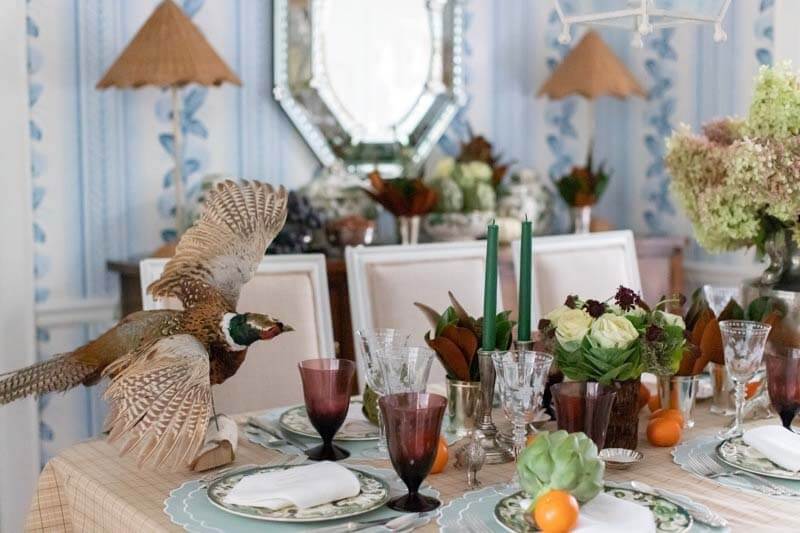 "Frank" is ready to celebrate Thanksgiving! Thanksgiving tablescape