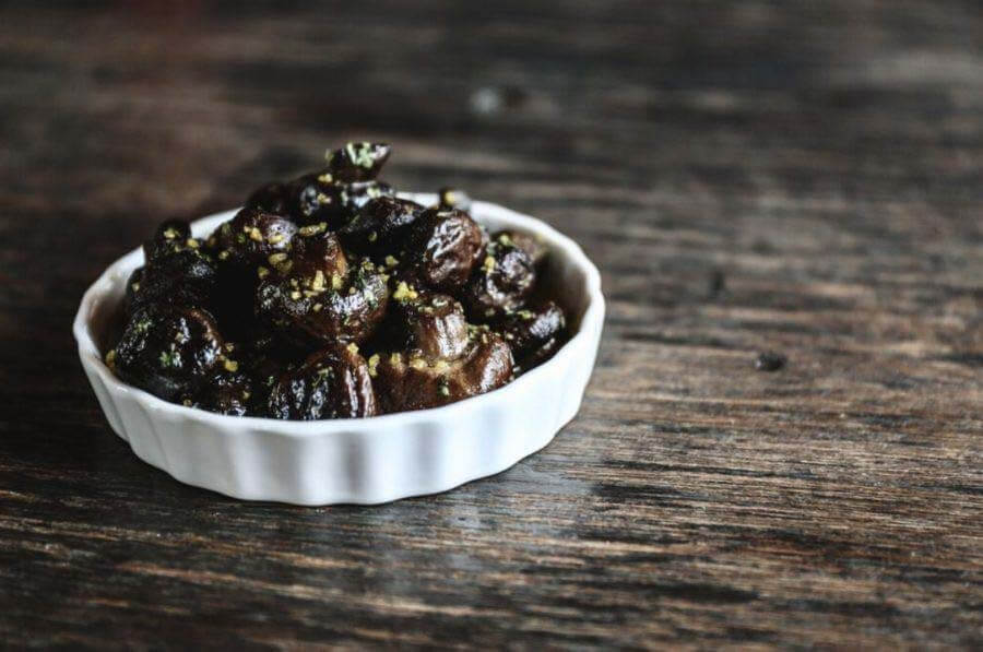 Click below for Chef Matt's Braised Button Mushroom recipe. Image: The 404 Kitchen Chef Matt Bolus 404 Kitchen Mushrooms, a Thanksgiving side