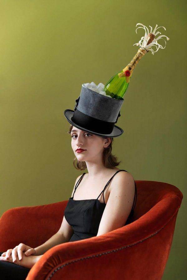 champagne top hat Rebecca Gardner.