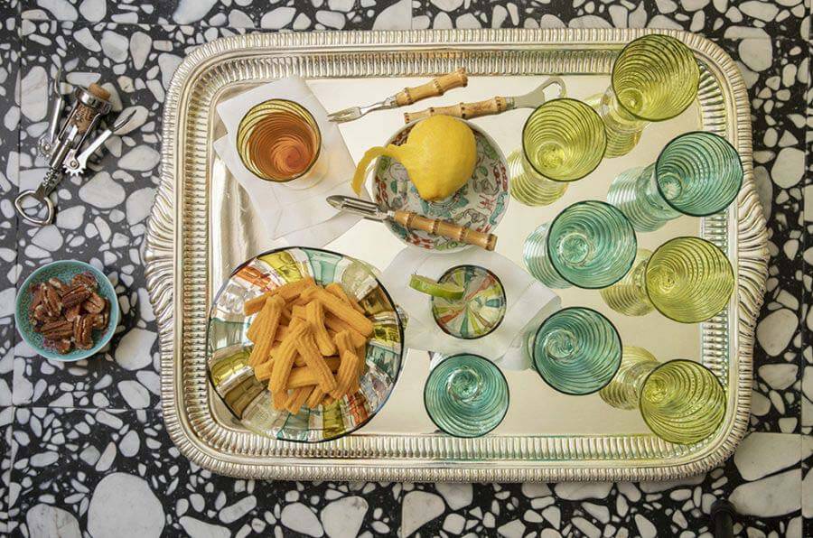 Houses and Parties tray of dishes and cheese straws