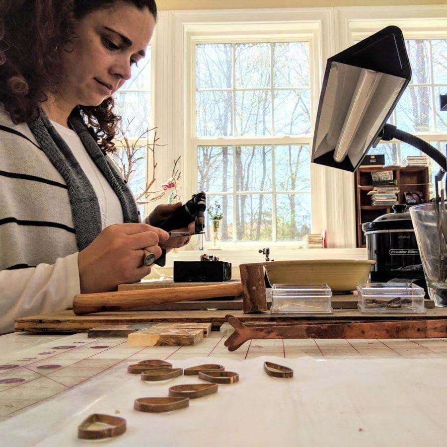 Rosa Murillo works in her studio