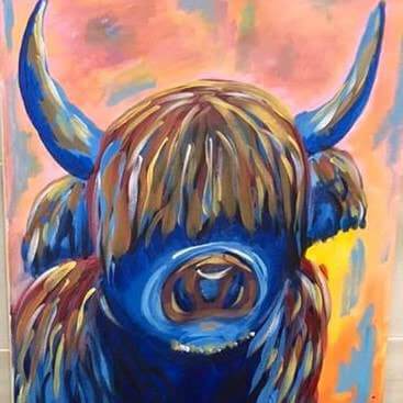 Paint tutorial & canvas, $25, at Better Than Ever | Image: Better Than Ever holiday gift guide: Paint tutorial and canvas cow