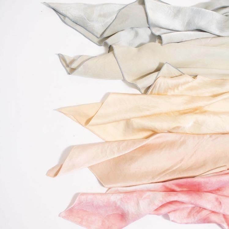 Natalie Busby natural-dye silk bandana, $52, here | Image: Natalie Busby Natalie Busby natural-dye silk bandana