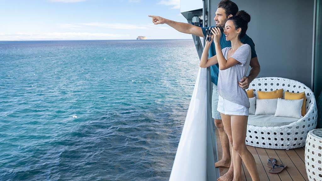 Sight-seeing aboard a Galapagos cruise ship