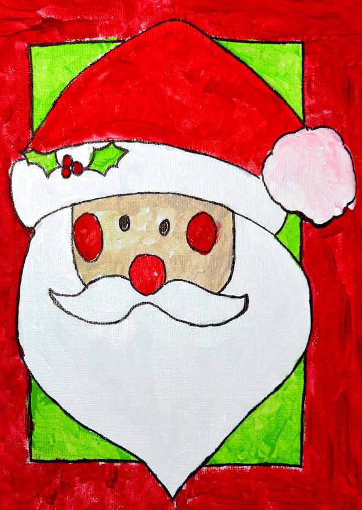 Christian Ward's holiday card features Santa Claus.