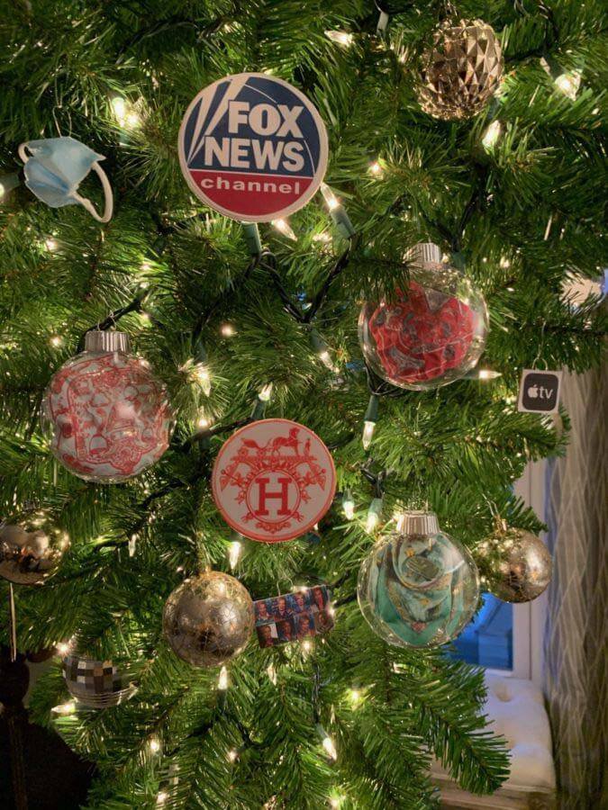 You'll find the news channels all represented, like FOX News and CNN, as they have all had a major impact on this year. Fox News Christmas tree ornament