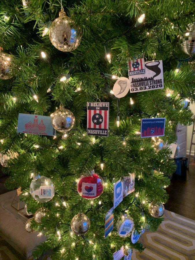 As a Nashvillian, Emme created ornaments to remember the city's brutal tornado that hit on March 3, 2020. "I Believe In Nashville" ornament