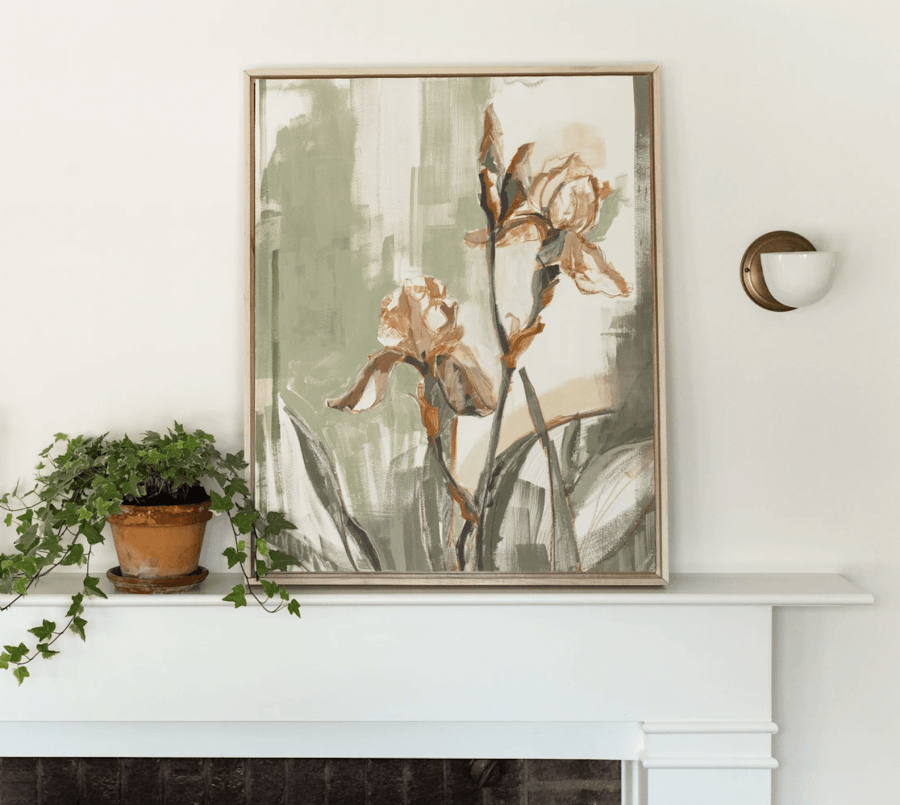 Watercolor framed art, $900, at Design Supply | Image: Design Supply Watercolor framed art from Design Supply
