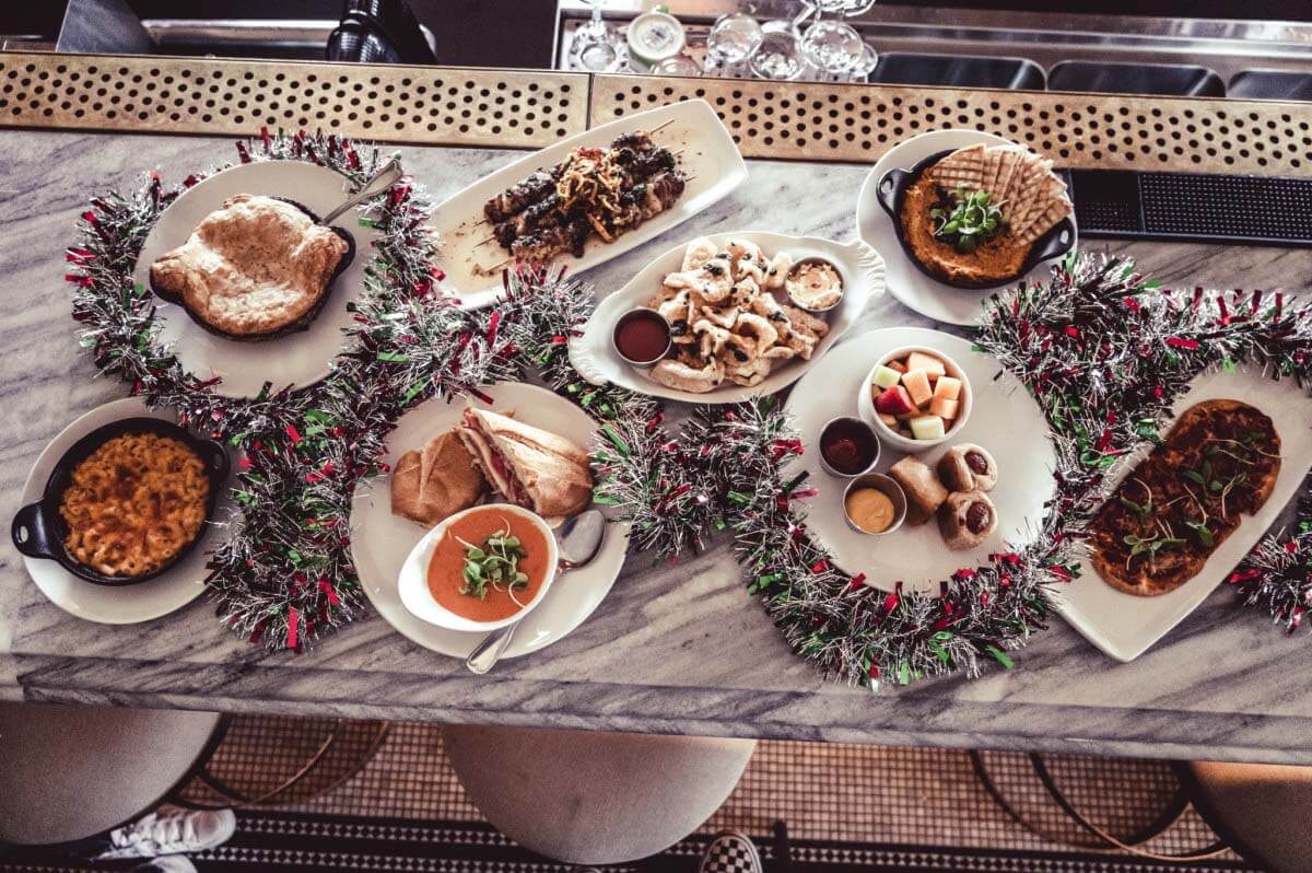 Display of food at The Roof at Ponce City Market