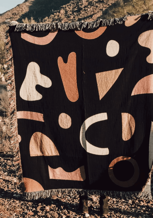 Blanket, $85, at Made By Alana | Image: Made By Alana Made By Alana geometric throw