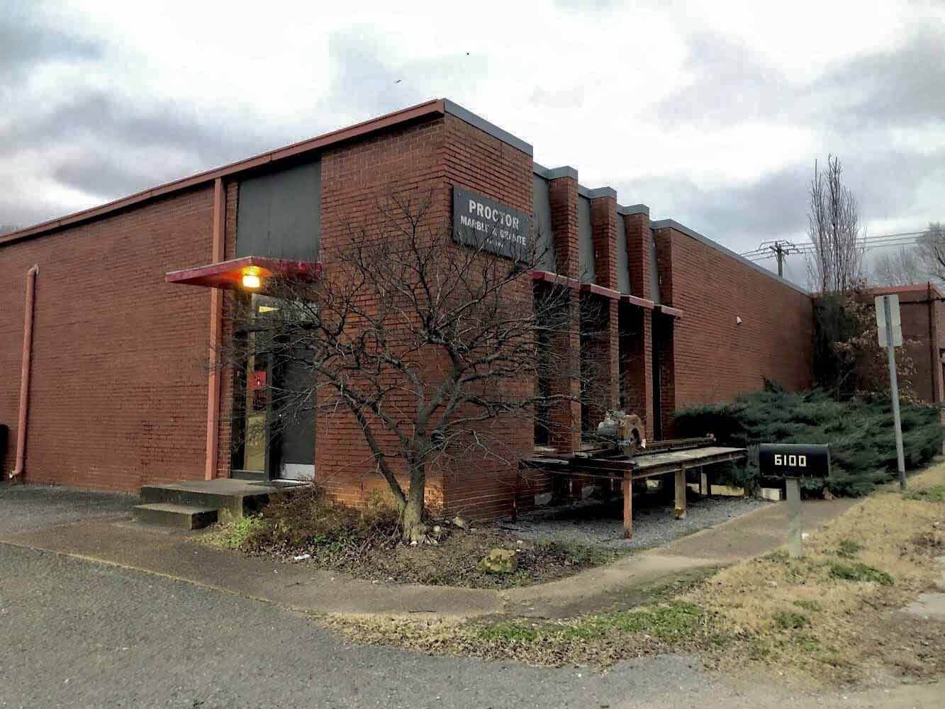 Countertop company Proctor Marble & Granite still operates out of the building at Vernon and Robertson, the future site for Nathan Lyons’ new mixed-use facility. Proctor Marble and Granite on Robertson Avenue in Charlotte Park