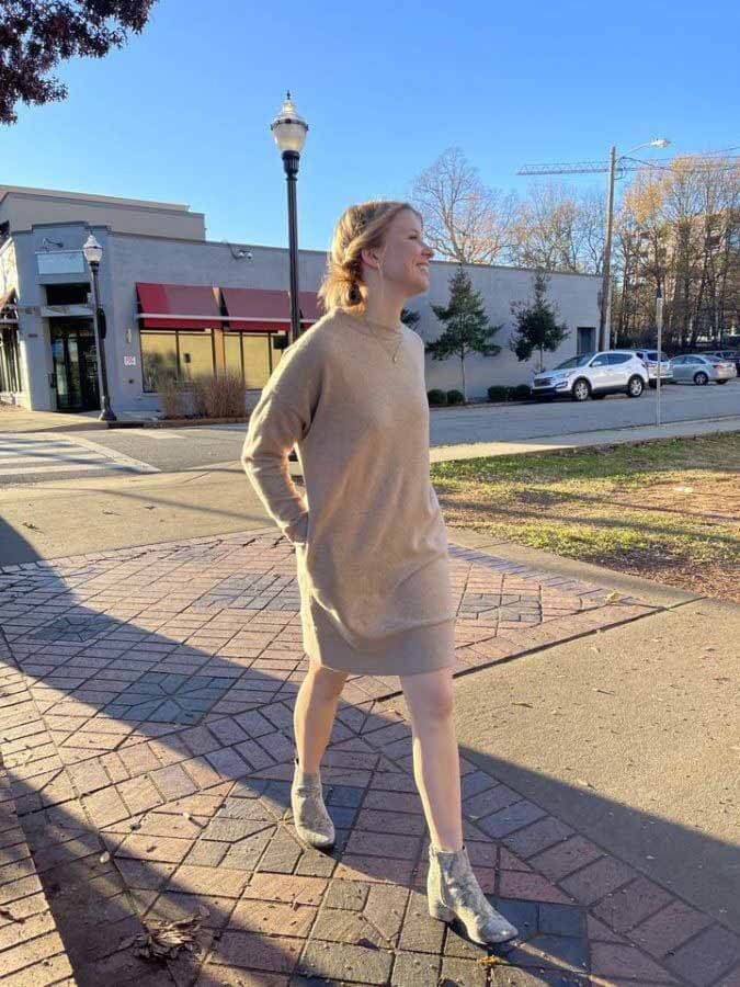 Dress, $83, at Custard Boutique | Image: Custard Boutique Southern FINDS January: Custard sweater dress
