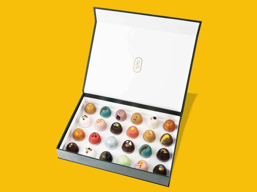 Assorted truffle box from Poppy & Peep, a Southern chocolate maker