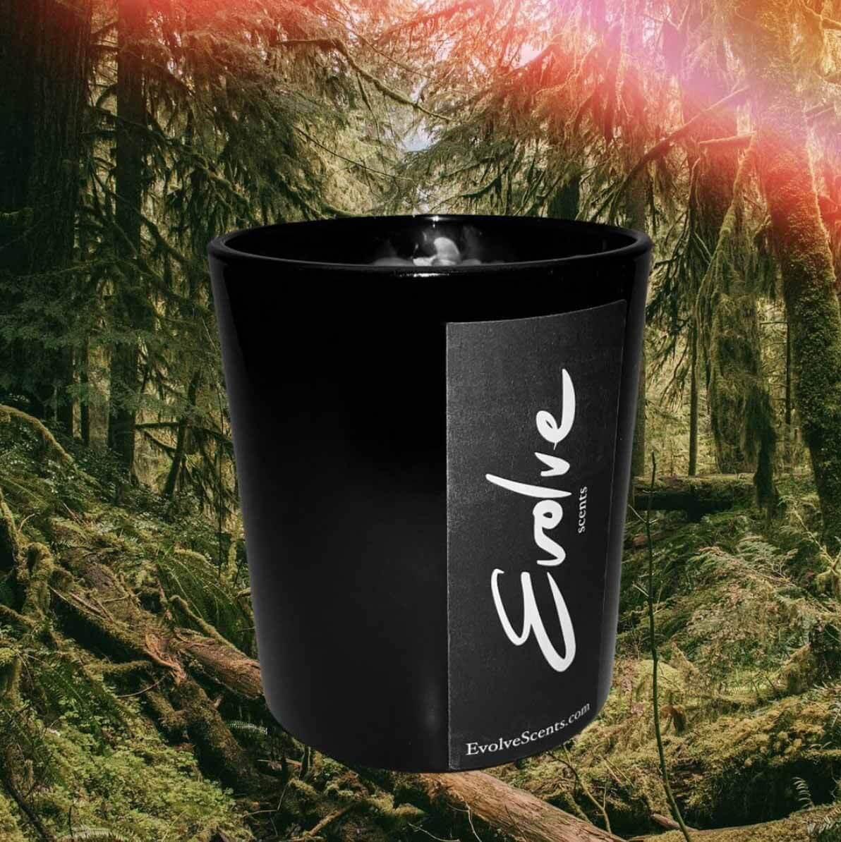 Fill your home with delicious aromas from Evolve Scents. Image: Instagram "Out of the woods" candle from Evolve Scents