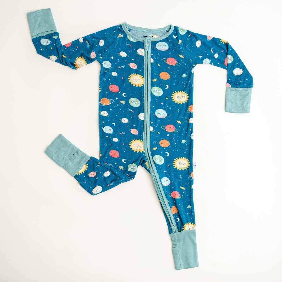 Little Sleepies' Zippies are extra soft children's pajamas that last longer than the average pair. Image: Little Sleepies The SB Hot List February 2021: Little Sleepie space pajamas