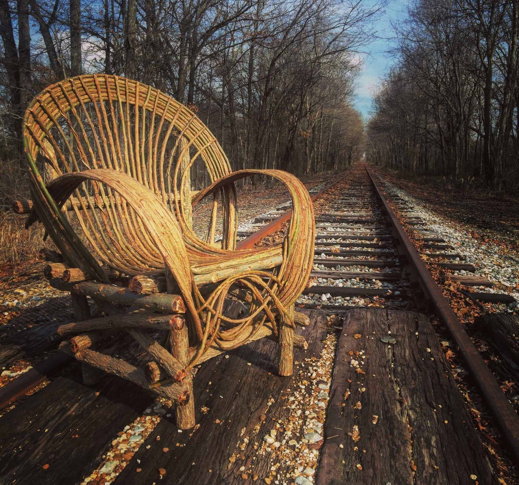 Fan back chair by artist Justin Roberts