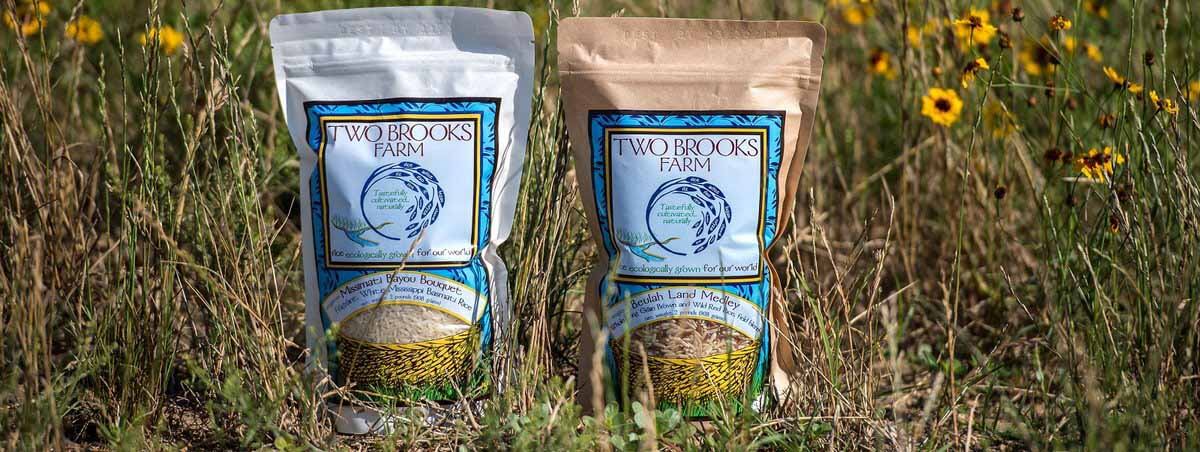 Missimati Bayou Bouquet and Beulah Land Medley are two of the pure and healthy rice varieties offered by Two Brooks Rice Farm. Image: Rory Doyle Photography Missimati Bayou Bouquet and Beulah Land Medley rice from Two Brooks Rice Farm, a Memphis artisan brand found at local farmers' markets
