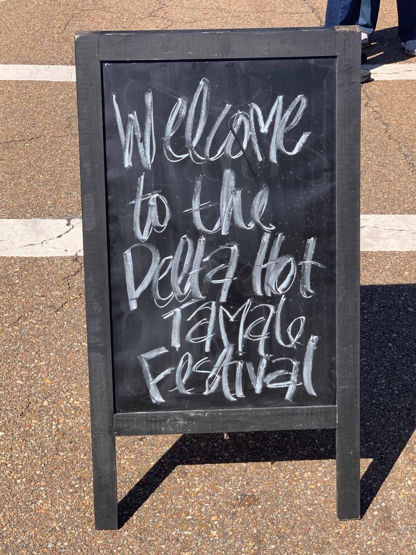 Sign for the Delta Hot Tamale Festival