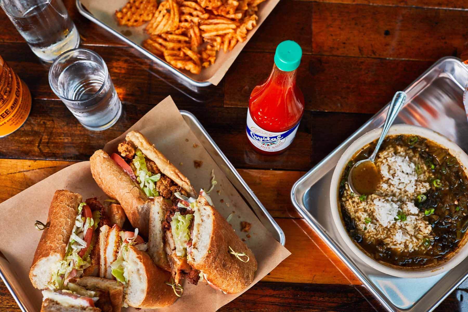 A true Louisiana spread is easy to come by at The Gumbo Bros. Image: Emily Dorio A selection of dishes from The Gumbo Bros., a new Nashville restaurant