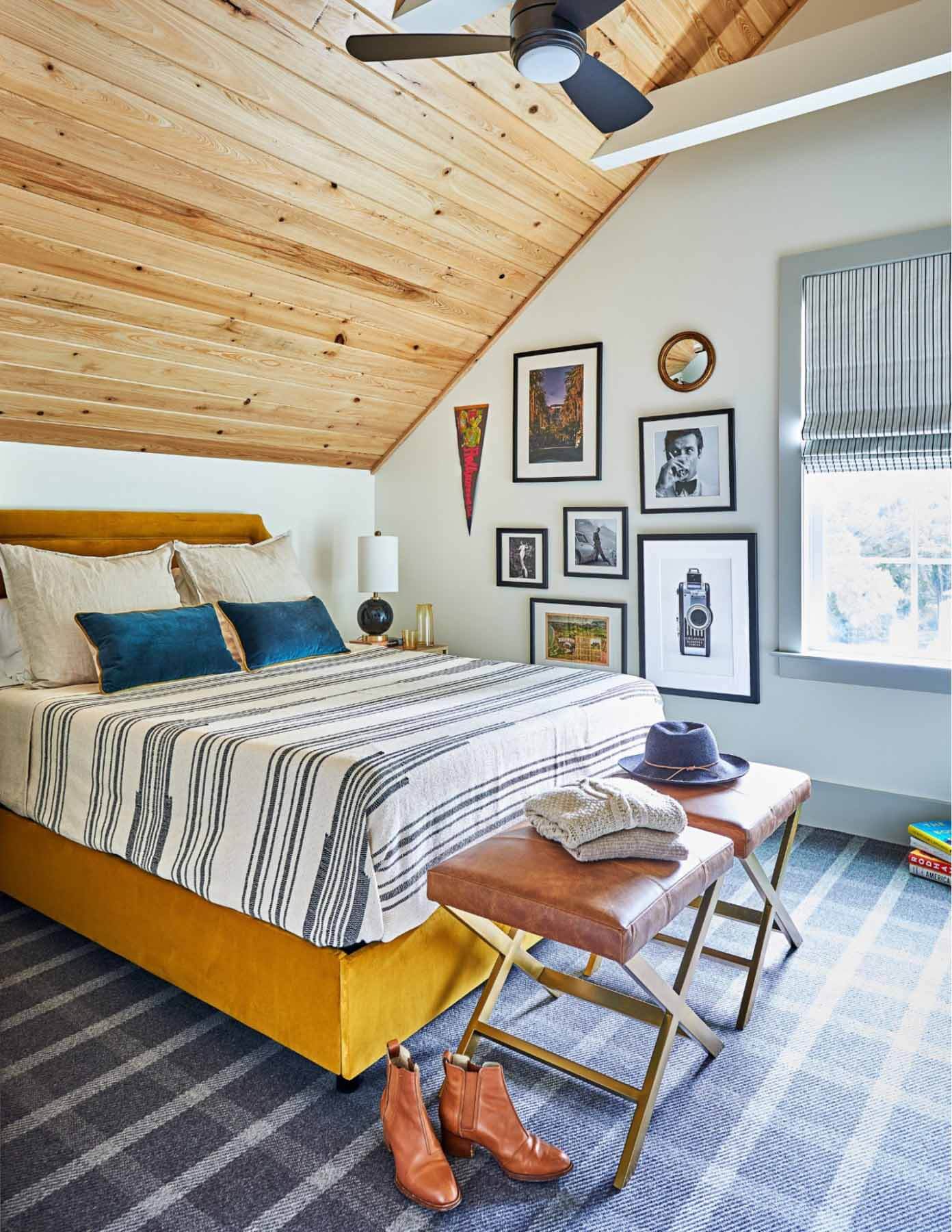 Bedroom in Raleigh home attic