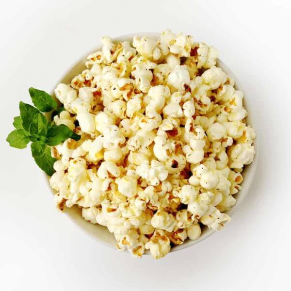 Spring picnic menu appetizer/side: spring herb popcorn from Feast + West