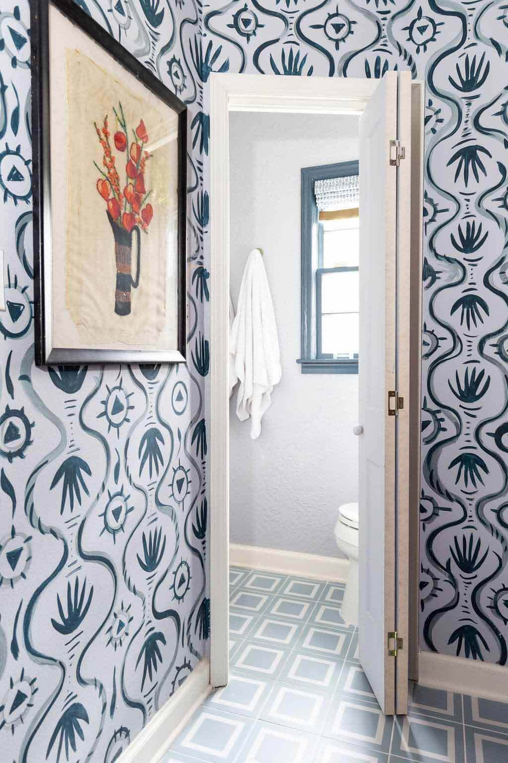 Master bathroom in Meredith Olinger's Memphis home
