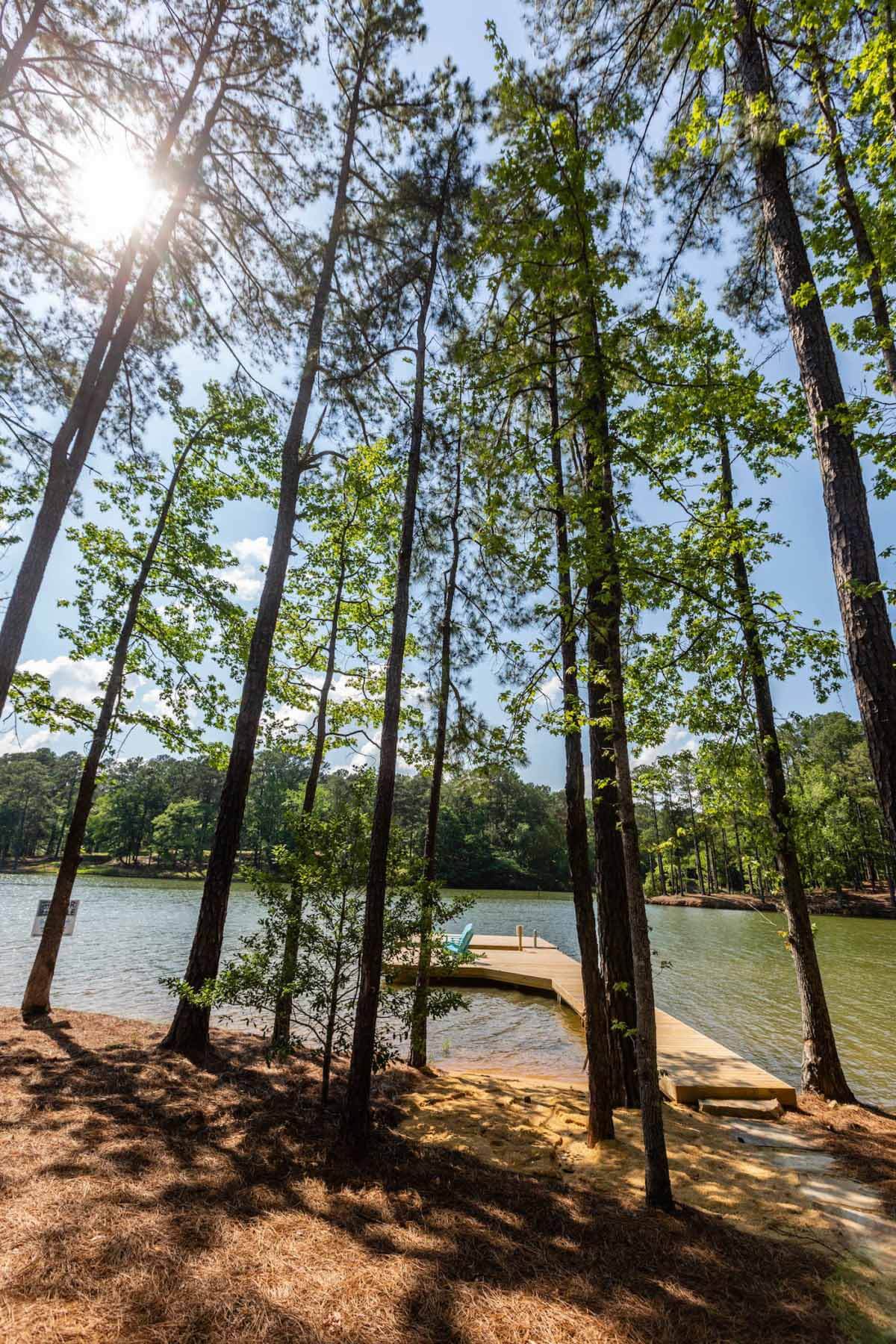 Stationary dock on Lake Martin