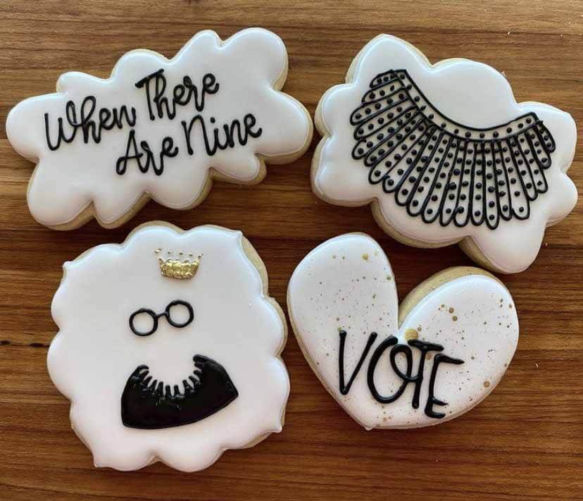 Ruth Bader Ginsburg-inspired cookies