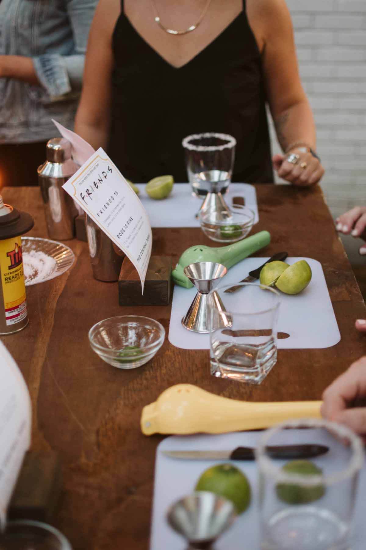An event can be customized around a theme. Image: Natalia Nicholas, Northern Frame Studios "Friends"-themed cocktail party from The Bar Cart