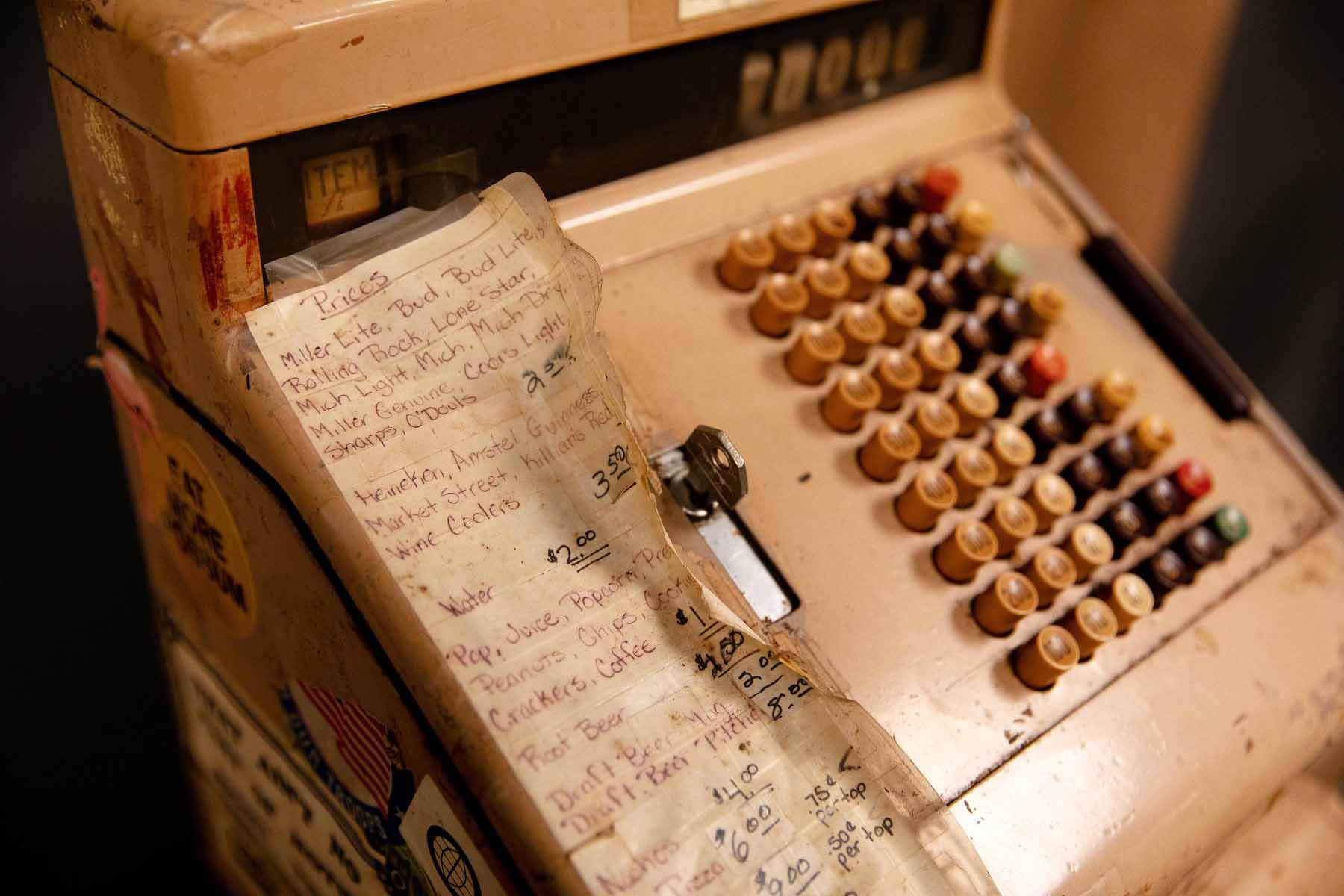 Old cash register from the Station Inn
