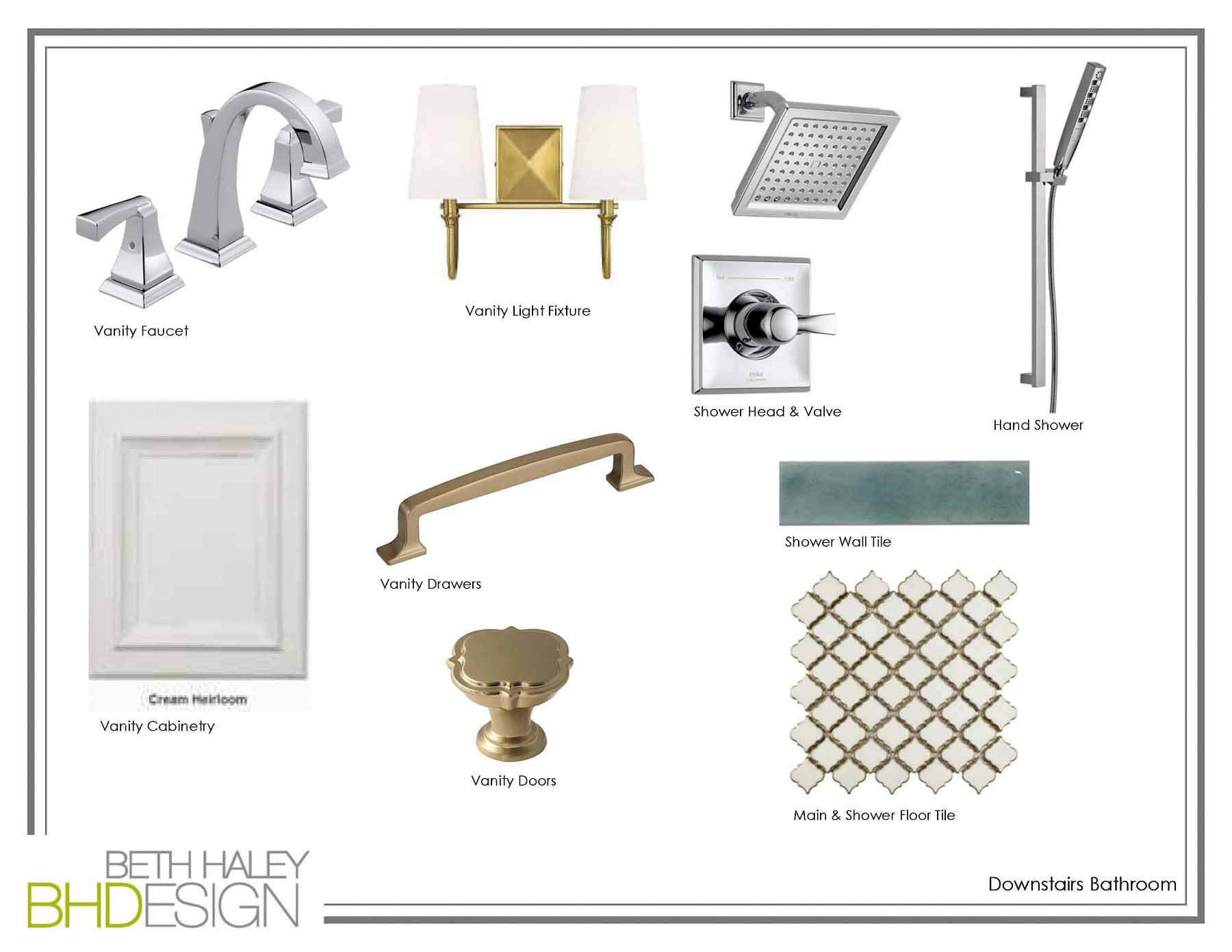 Downstair bathroom vision board for 2811 Belmont Boulevard