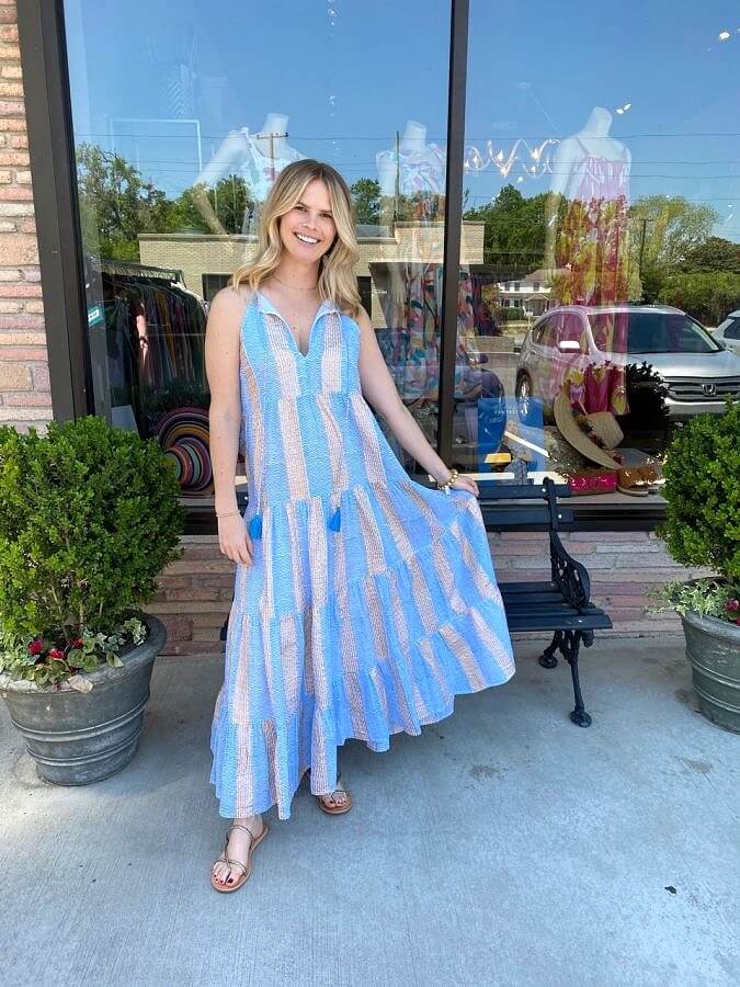 Blue sundress from Rhodes
