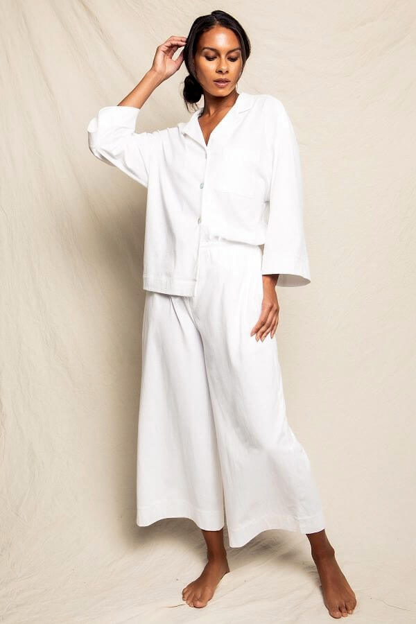 White Pima Cotton PJ Set Petite Plume