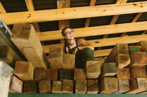 Trailblazing Women: Sallie Plumley in her wood loft