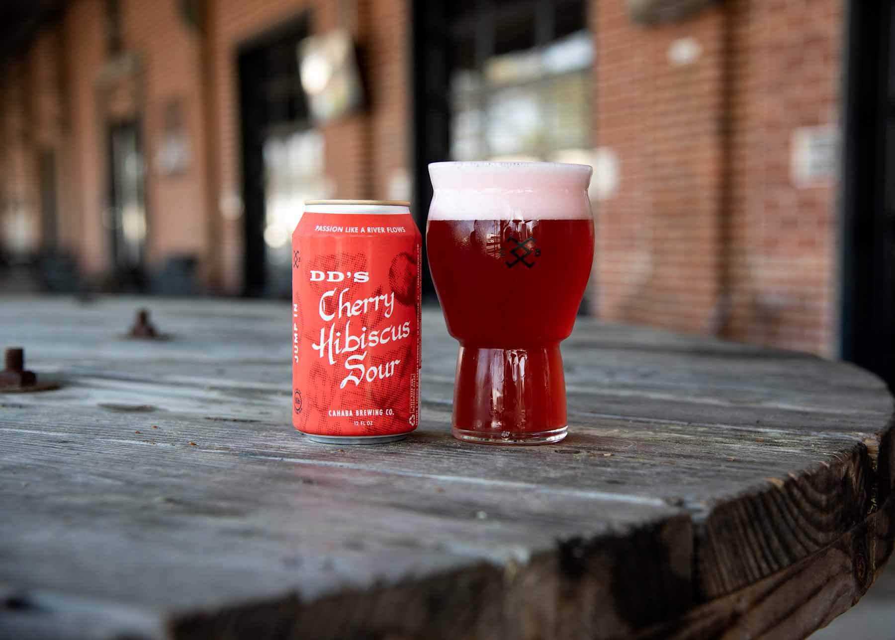 The hibiscus in DD's Cherry Hibiscus Sour gives the drink its reddish-pink color, and the cherry provides a hint of tartness. DD's Cherry Hibiscus Sour