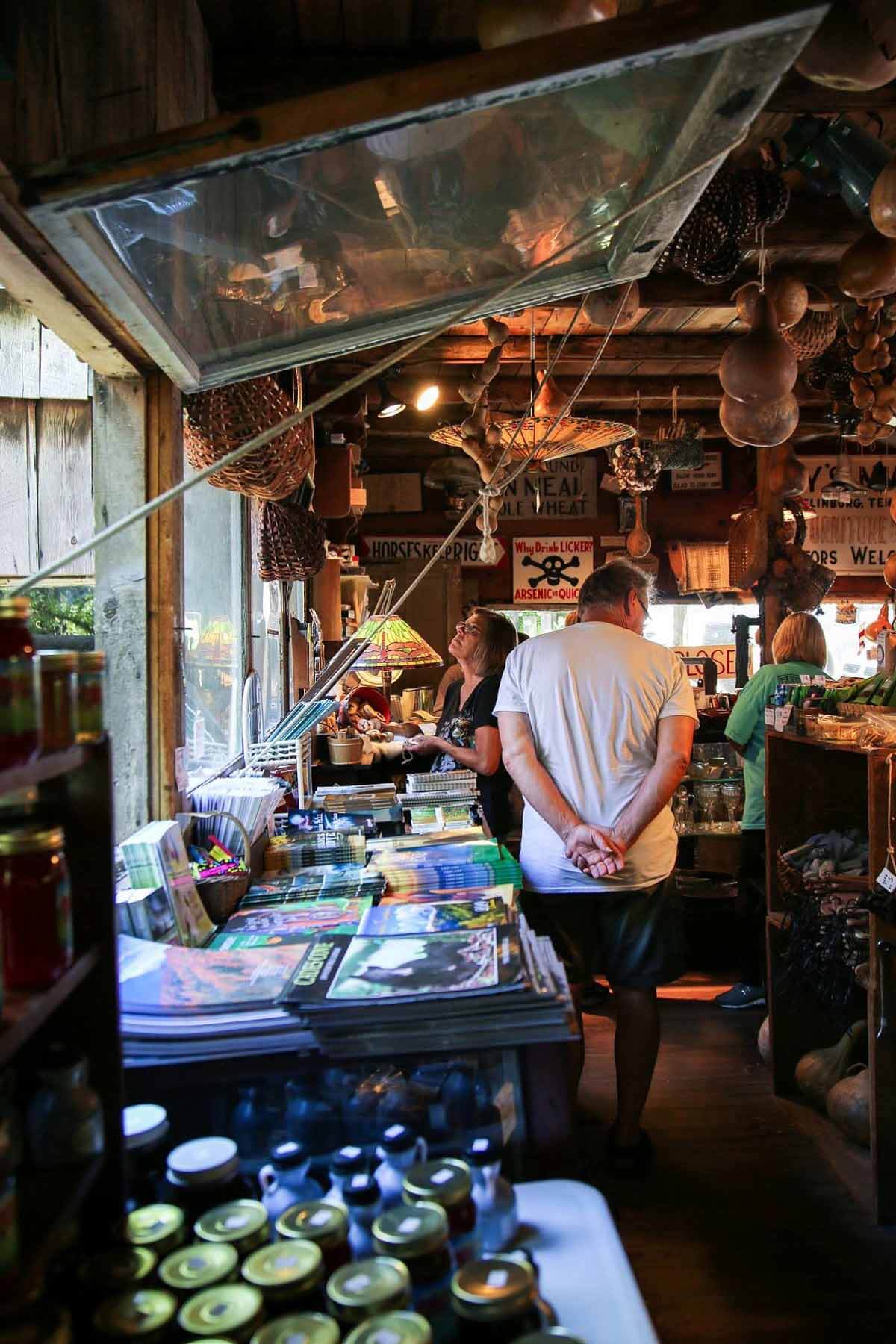 Shoppers perusing at Ely's Mill