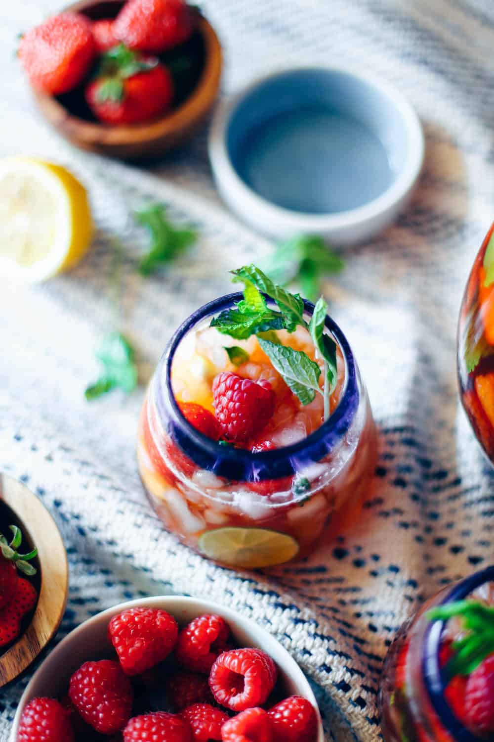 Spiked hibiscus fruit tea recipe from The College Housewife