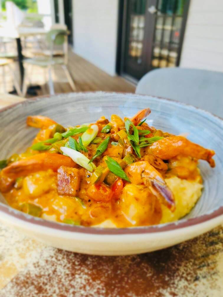 Shrimp & grits | Image: Facebook Shrimp and grits from B.A. Colonial, a new Louisville restaurant