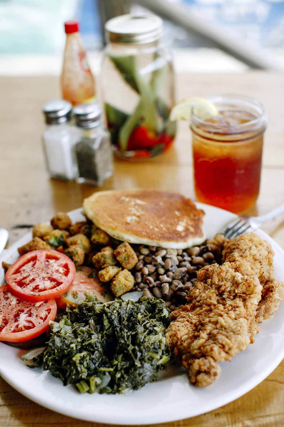 Fried chicken and a variety of sides from Romie's Grocery