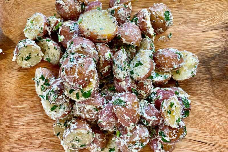 Recipe: Warm Goat Cheese Roasted Potatoes