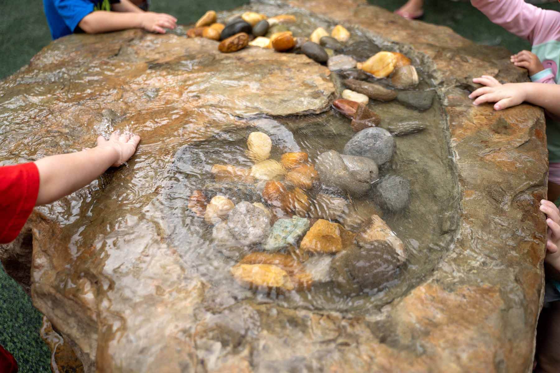Children playing in Earth Moves Exhibit at the Museum of Life and Science