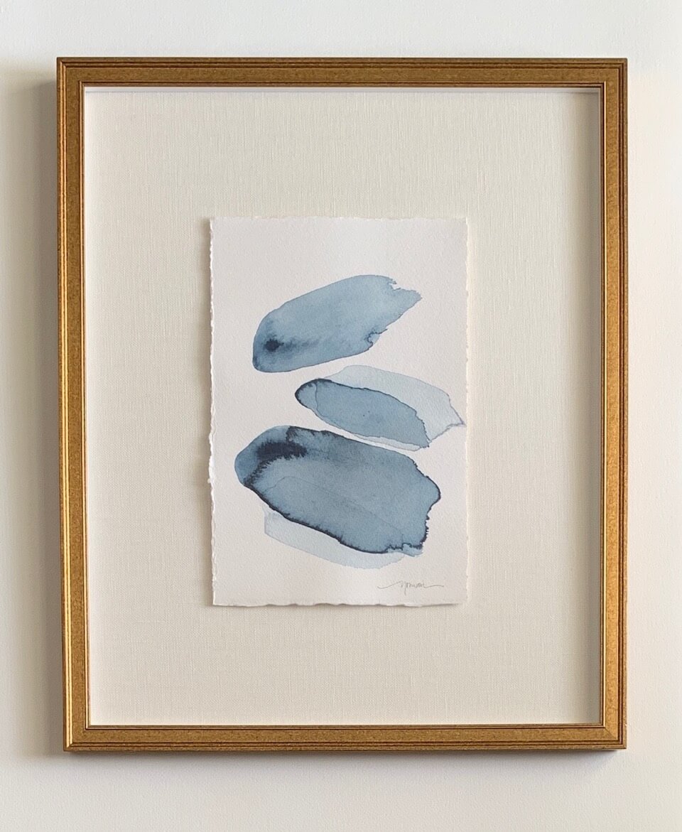 Framed watercolor painting by Amanda Norman