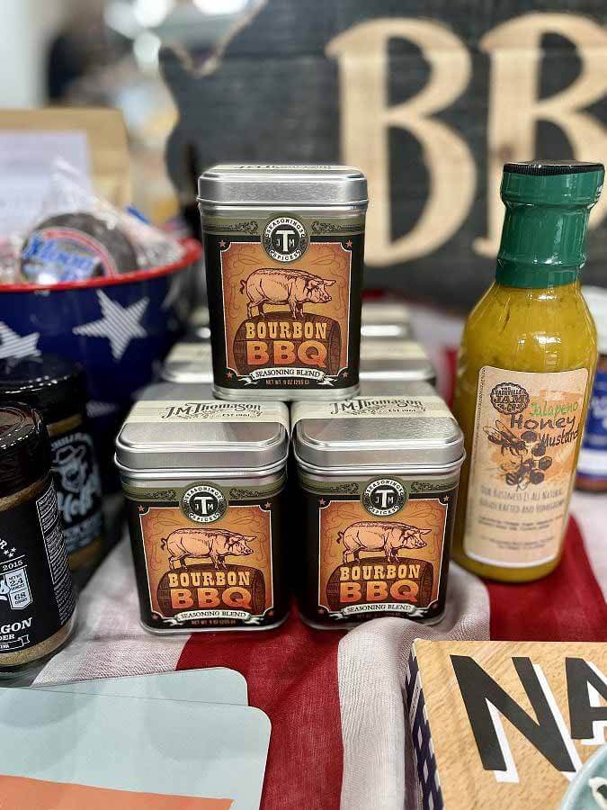 Bourbon BBQ seasoning, $10.95, and jalapeño honey mustard, $8.95, at Made in TN Nashville FINDS July: Grill seasoning and honey mustard from Made in TN