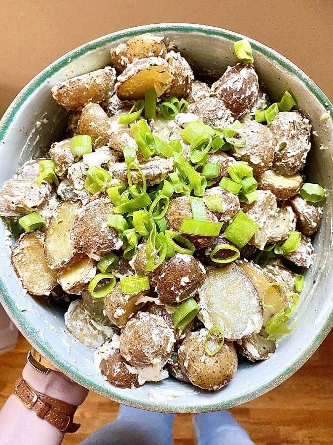 Herbed Goat Cheese Potato Salad